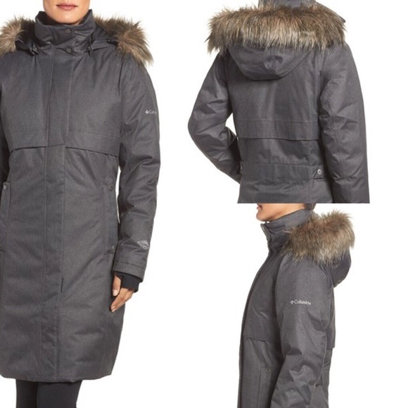 columbia women's apres arson long down jacket